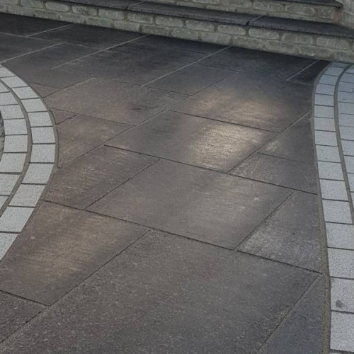 Easypave Flamed Silver Grey Granite Cobbles