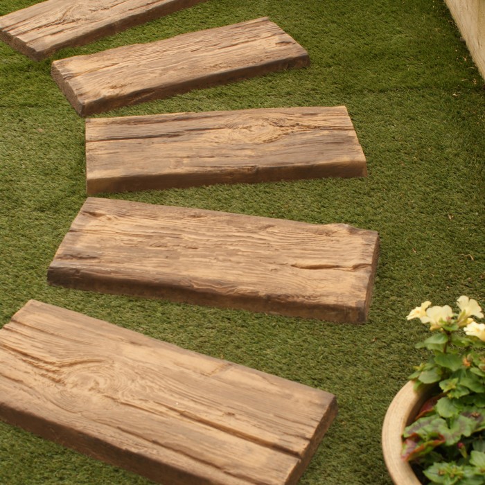 Easypave Rustic Sleeper Stepping Stones